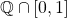 \mathbb{Q}\cap\left[0,1\right]