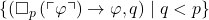 \left\{ \left(\square_{p}\left(\ulcorner\varphi\urcorner\right)\rightarrow\varphi,q\right)\mid q<p\right\}