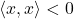 \left\langle x,x\right\rangle <0